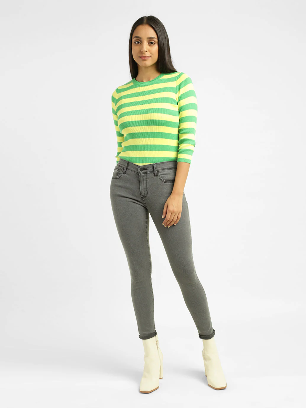 Women's Striped Crew Neck Sweater - Image 6