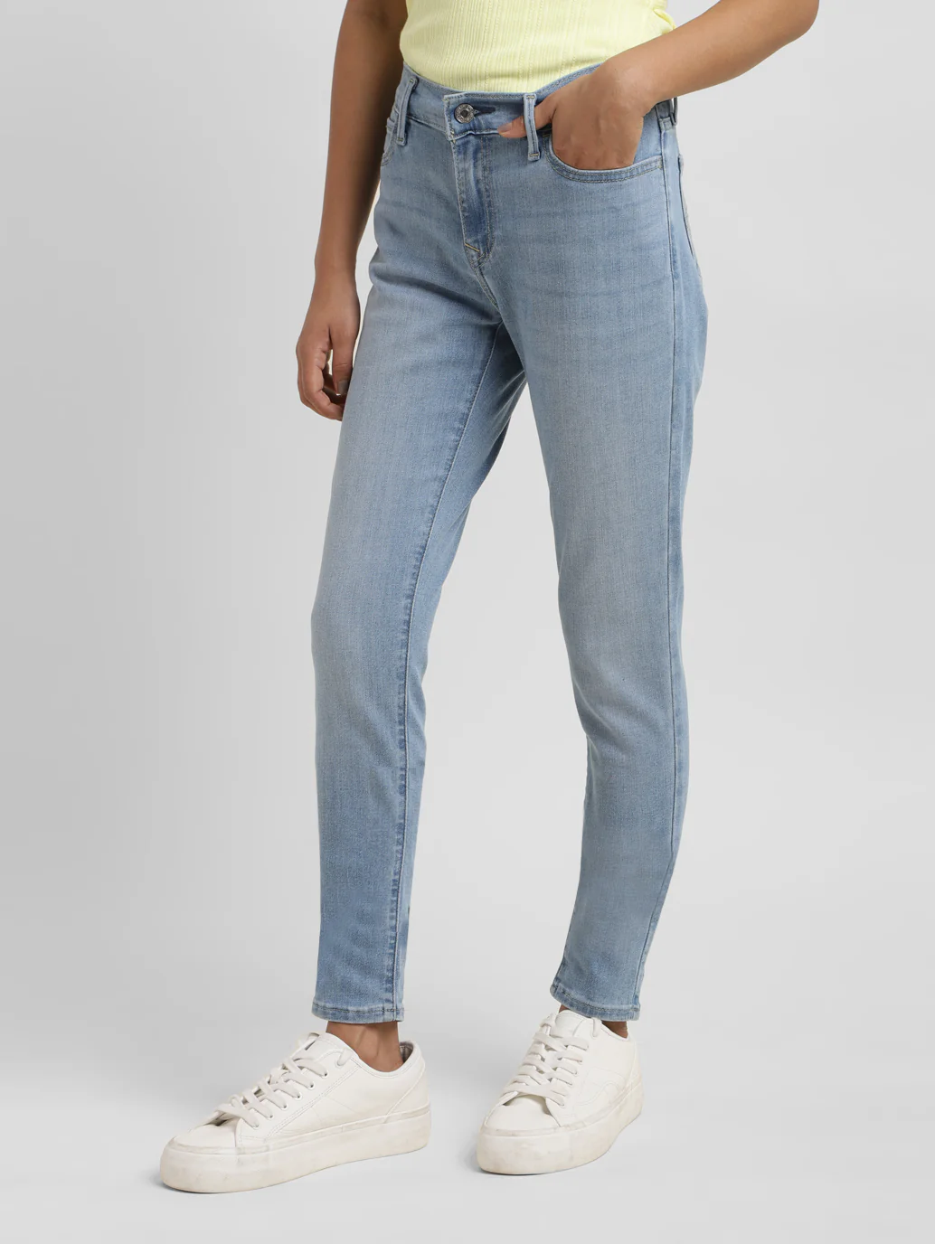 Women's 710 Blue Skinny Fit Mid Rise Jeans - Image 3