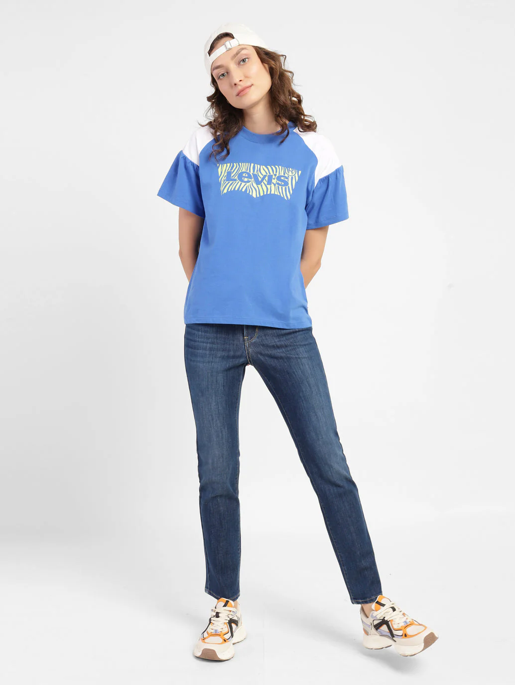 Women's 312 Blue Straight Fit Mid Rise Jeans