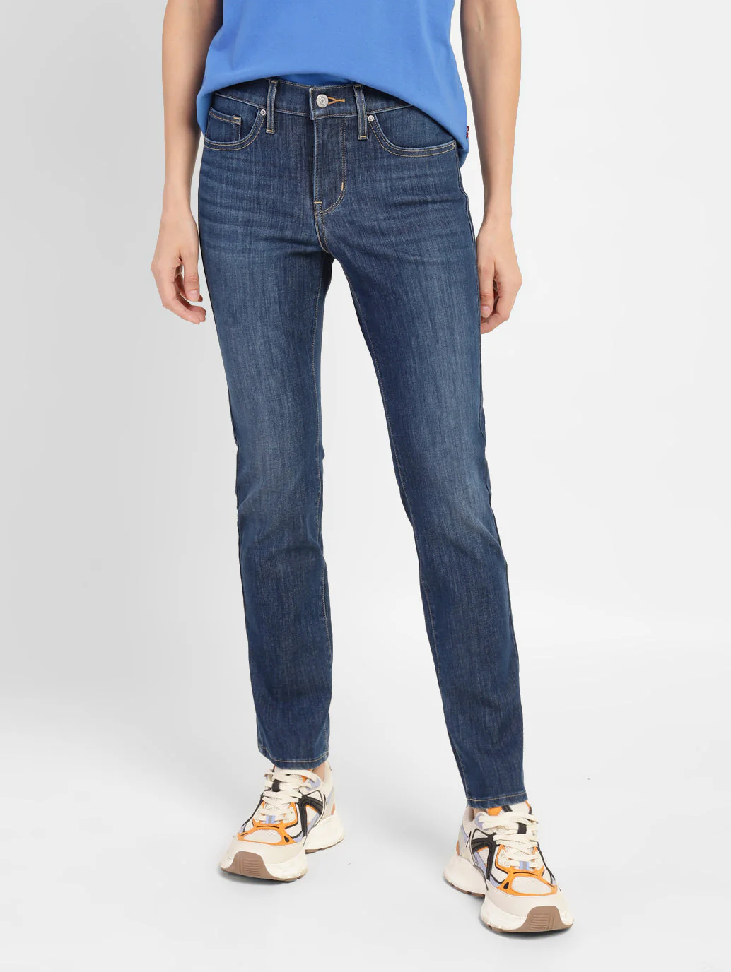 Women's 312 Blue Straight Fit Mid Rise Jeans - Image 2