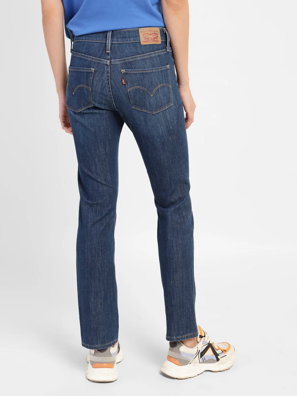 Women's 312 Blue Straight Fit Mid Rise Jeans - Image 3