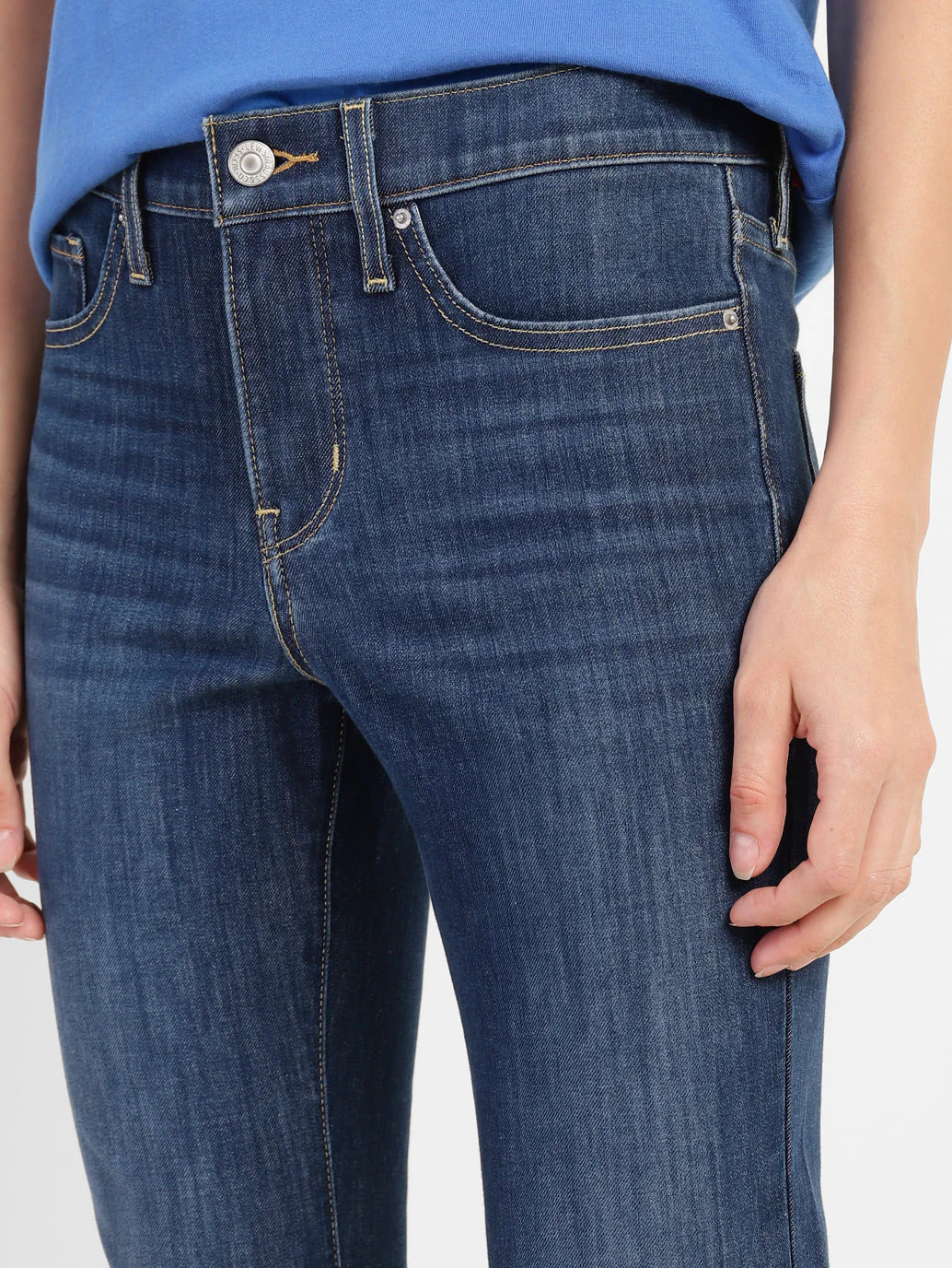 Women's 312 Blue Straight Fit Mid Rise Jeans - Image 5