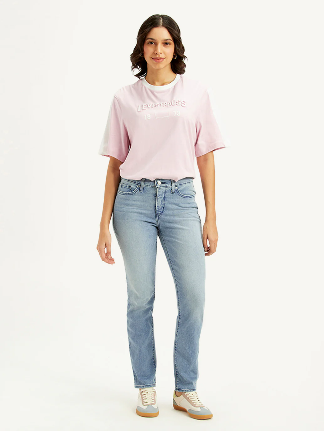 Women's 312 Light Blue Straight Fit Mid Rise Jeans - Image 2