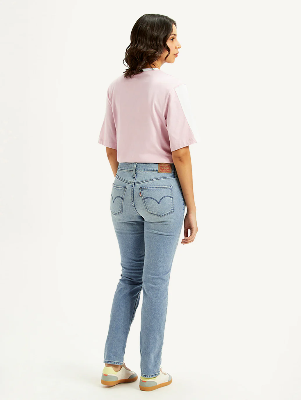 Women's 312 Light Blue Straight Fit Mid Rise Jeans - Image 3