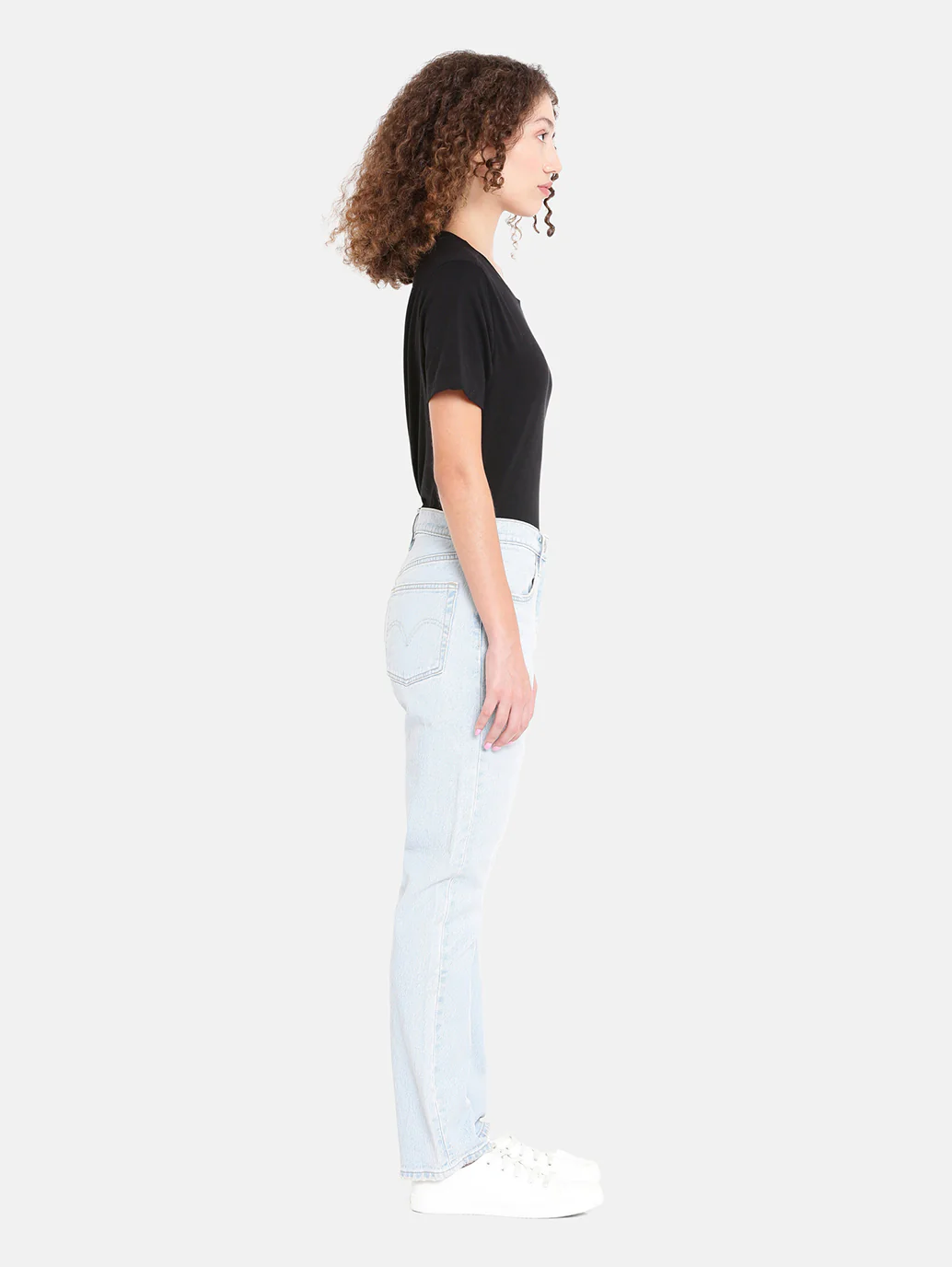 Women's 501 Light Indigo Straight Fit High Rise Jeans - Image 2