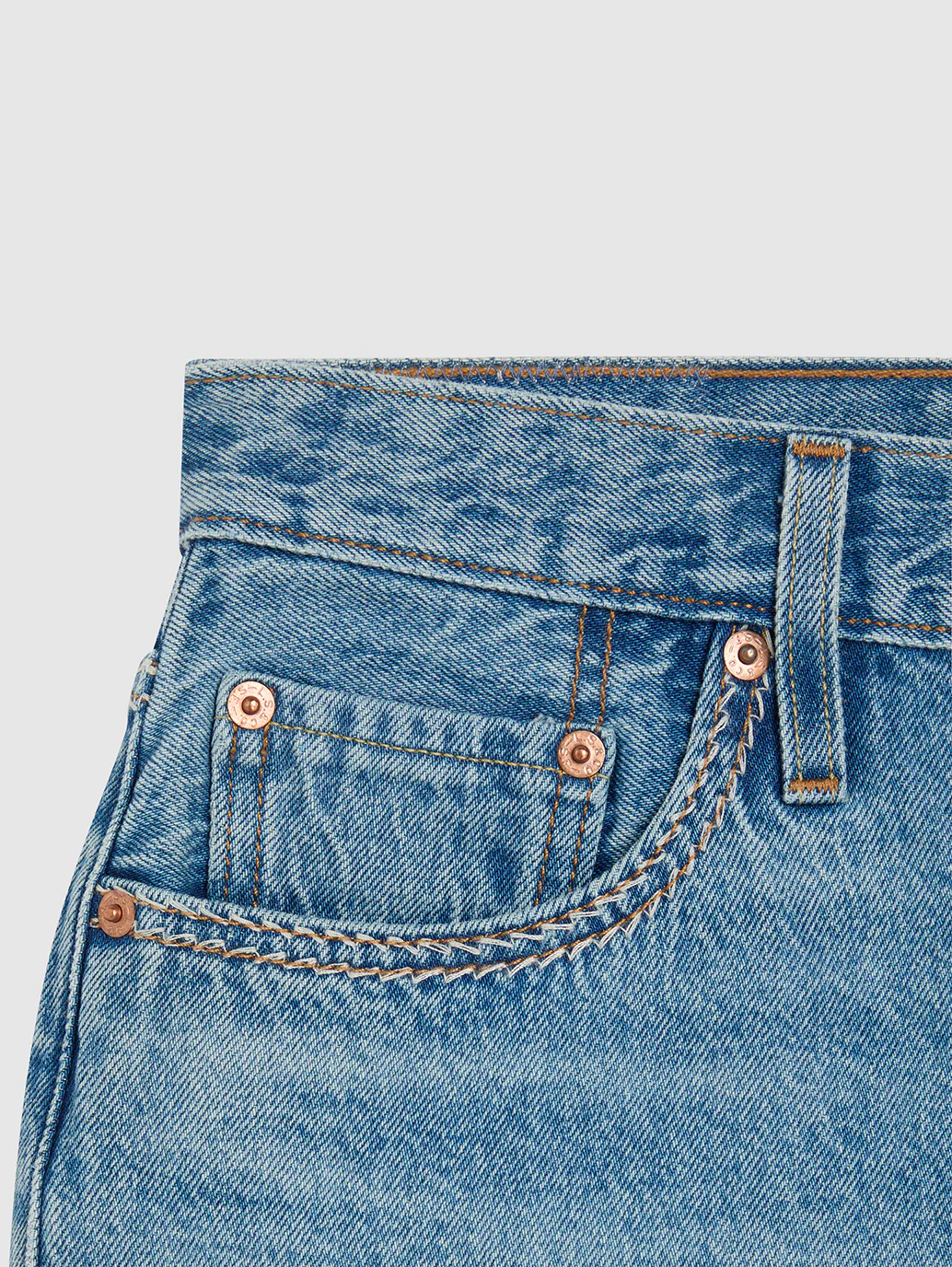 Women's 501 Mid Rise Blue Straight Fit Shorts - Image 7