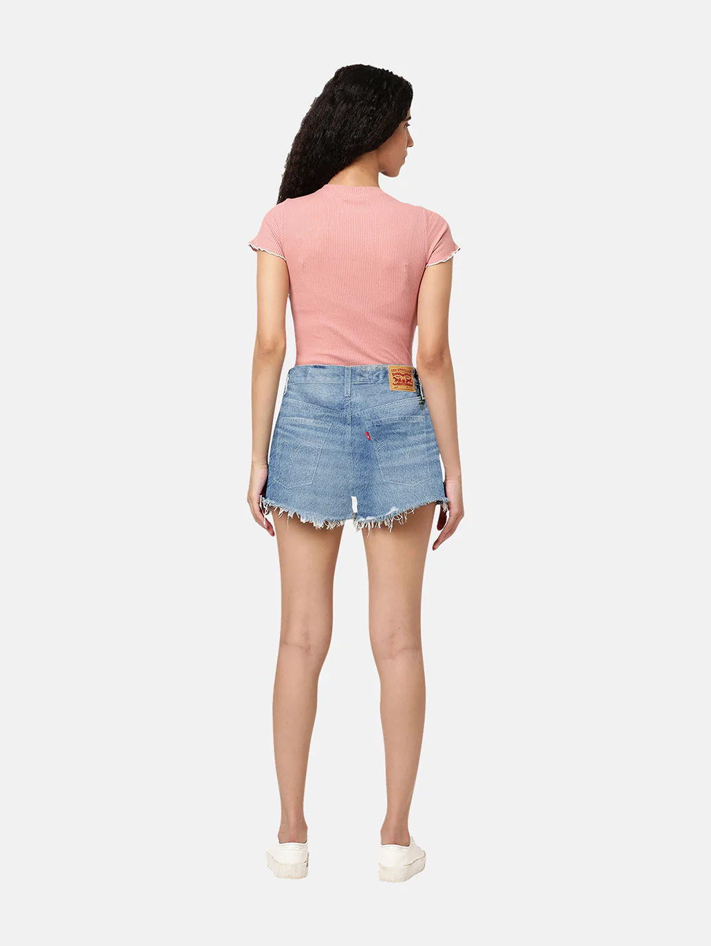 Women's 501 Indigo Straight Fit High Rise Jeans - Image 3