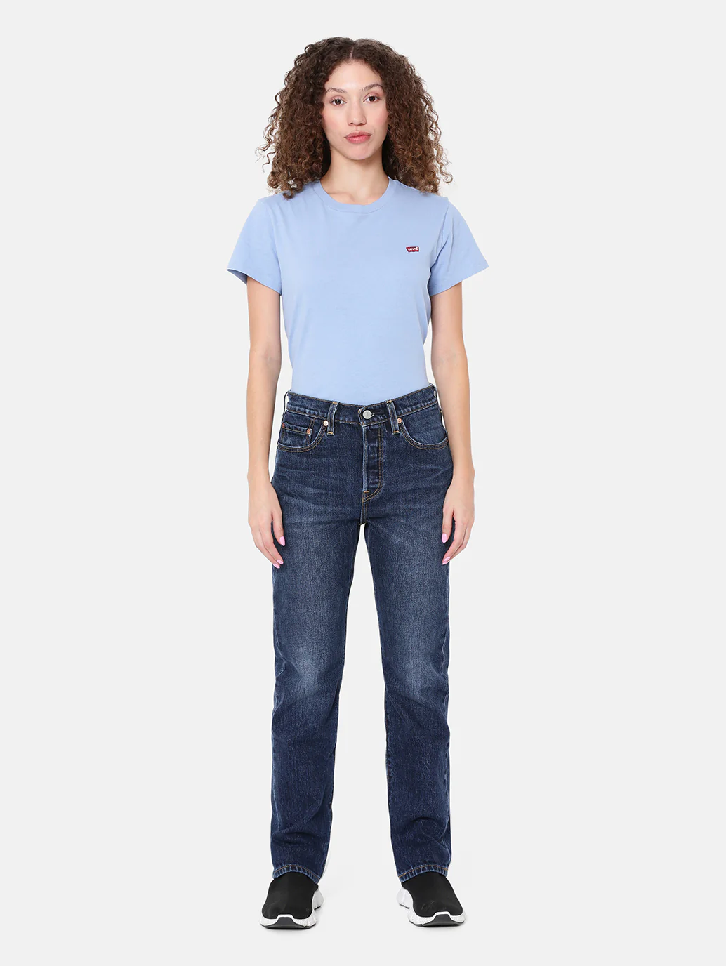 Women's 501 Dark Indigo Straight Fit High Rise Jeans