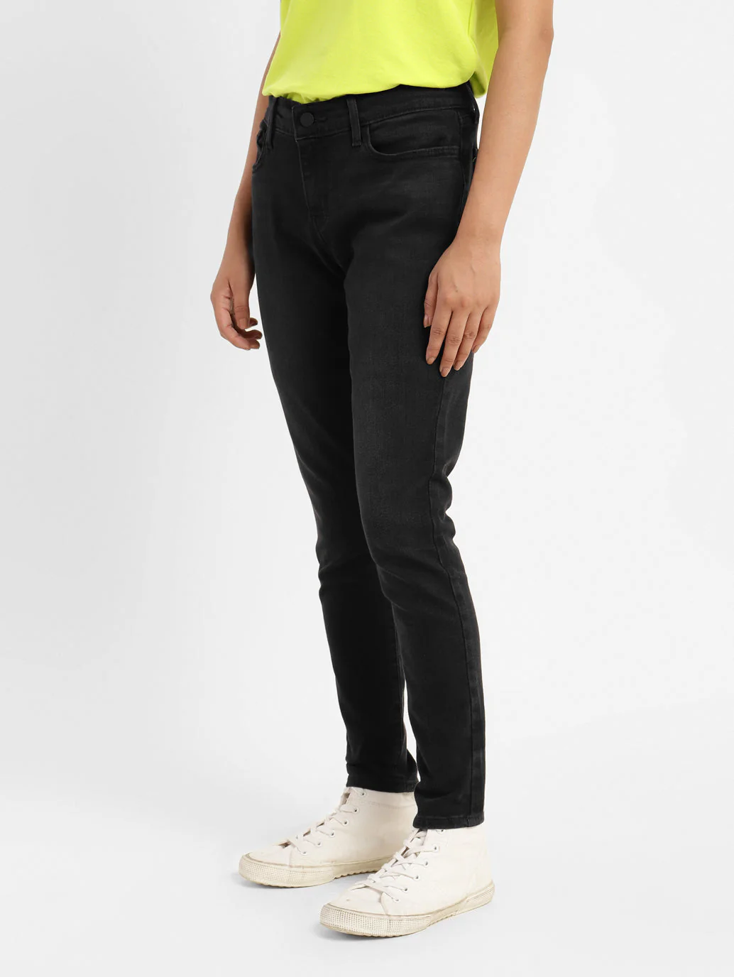 Women's 710 Black Skinny Fit Mid Rise Jeans - Image 4