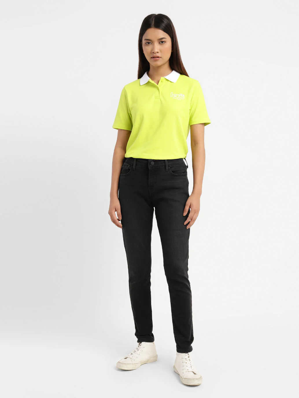 Women's 710 Black Skinny Fit Mid Rise Jeans - Image 9