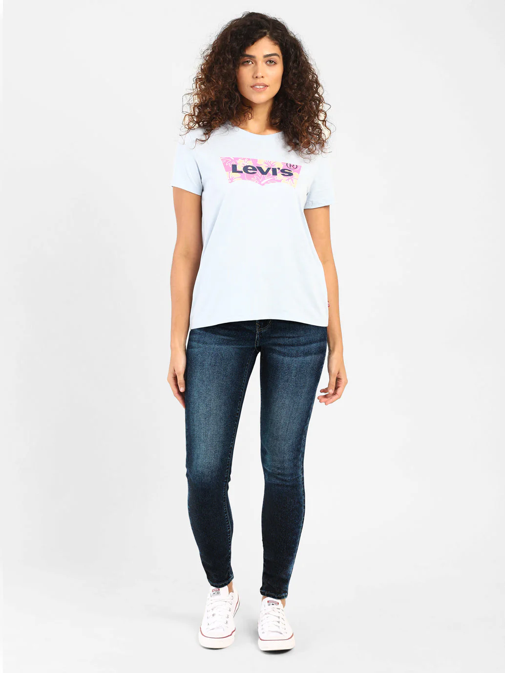 Women's 710 Blue Skinny Fit Mid Rise Jeans - Image 5