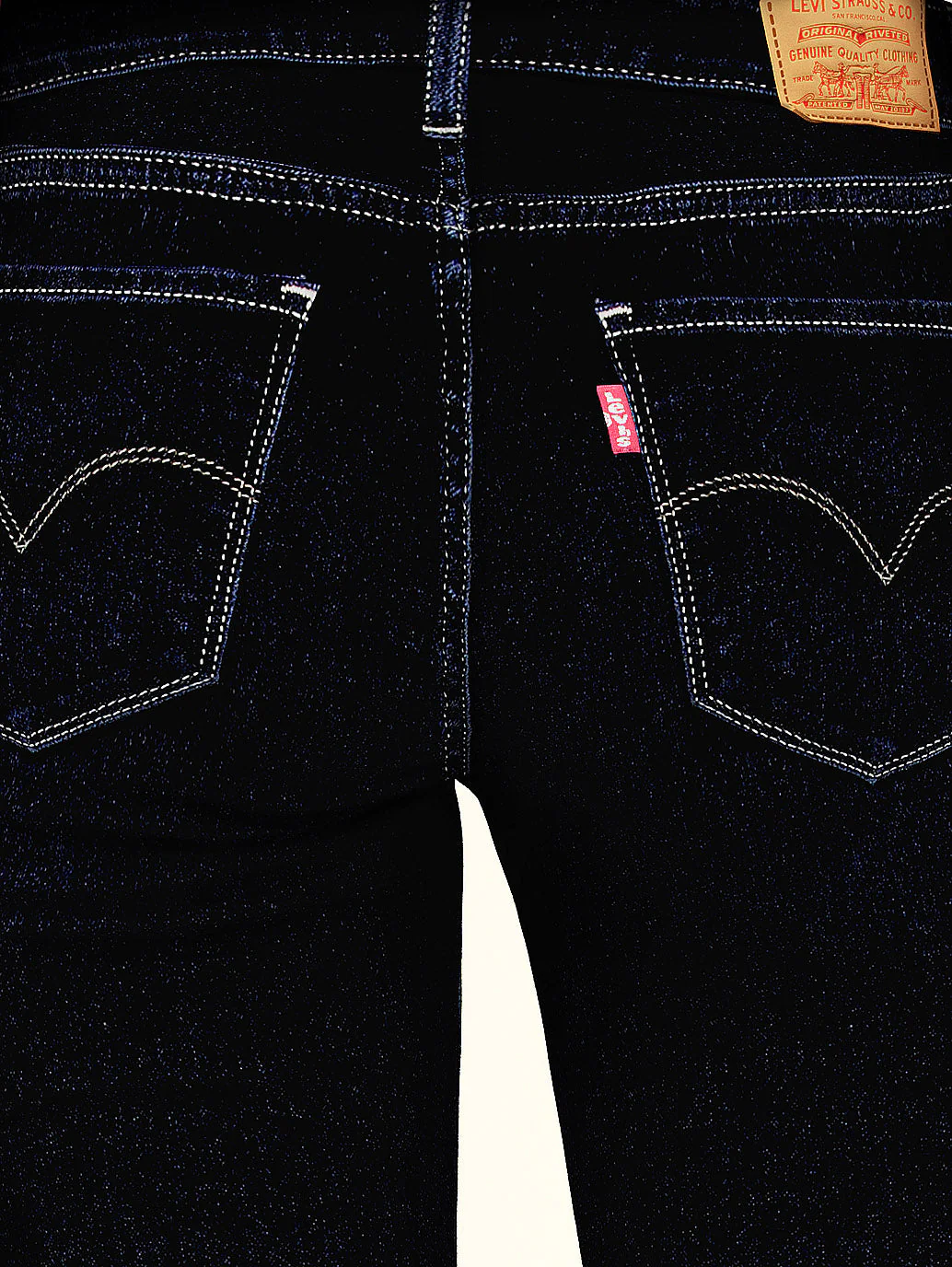 Women's 710 Blue Skinny Fit Mid Rise Jeans - Image 5