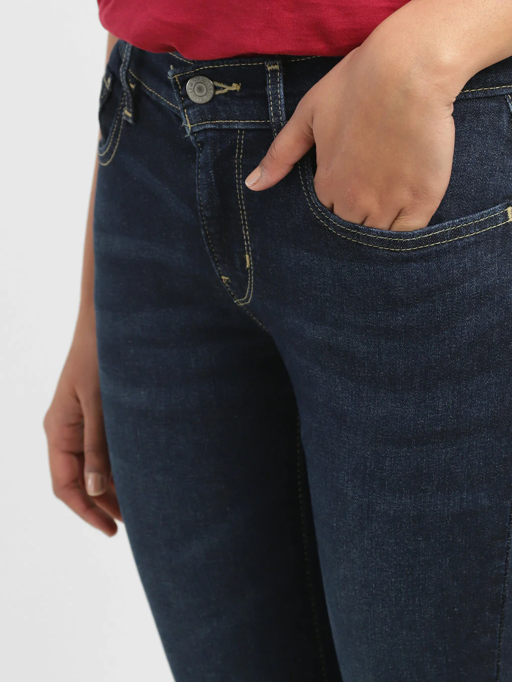 Women's 710 Blue Skinny Fit Mid Rise Jeans - Image 6