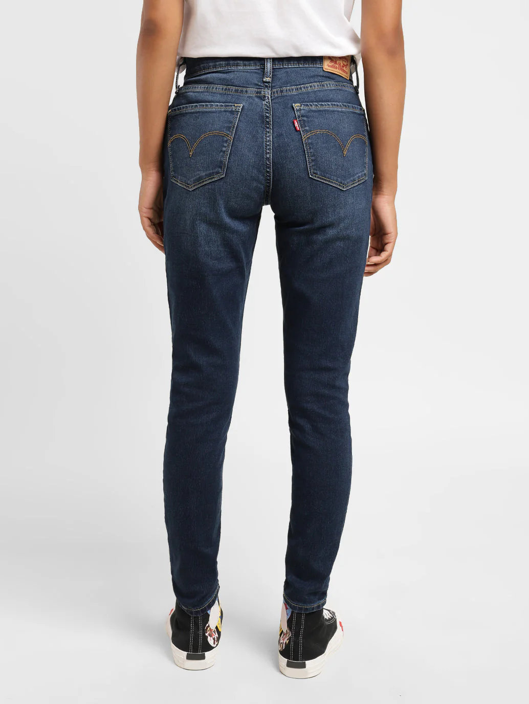 Women's 710 Blue Skinny Fit Mid Rise Jeans - Image 3