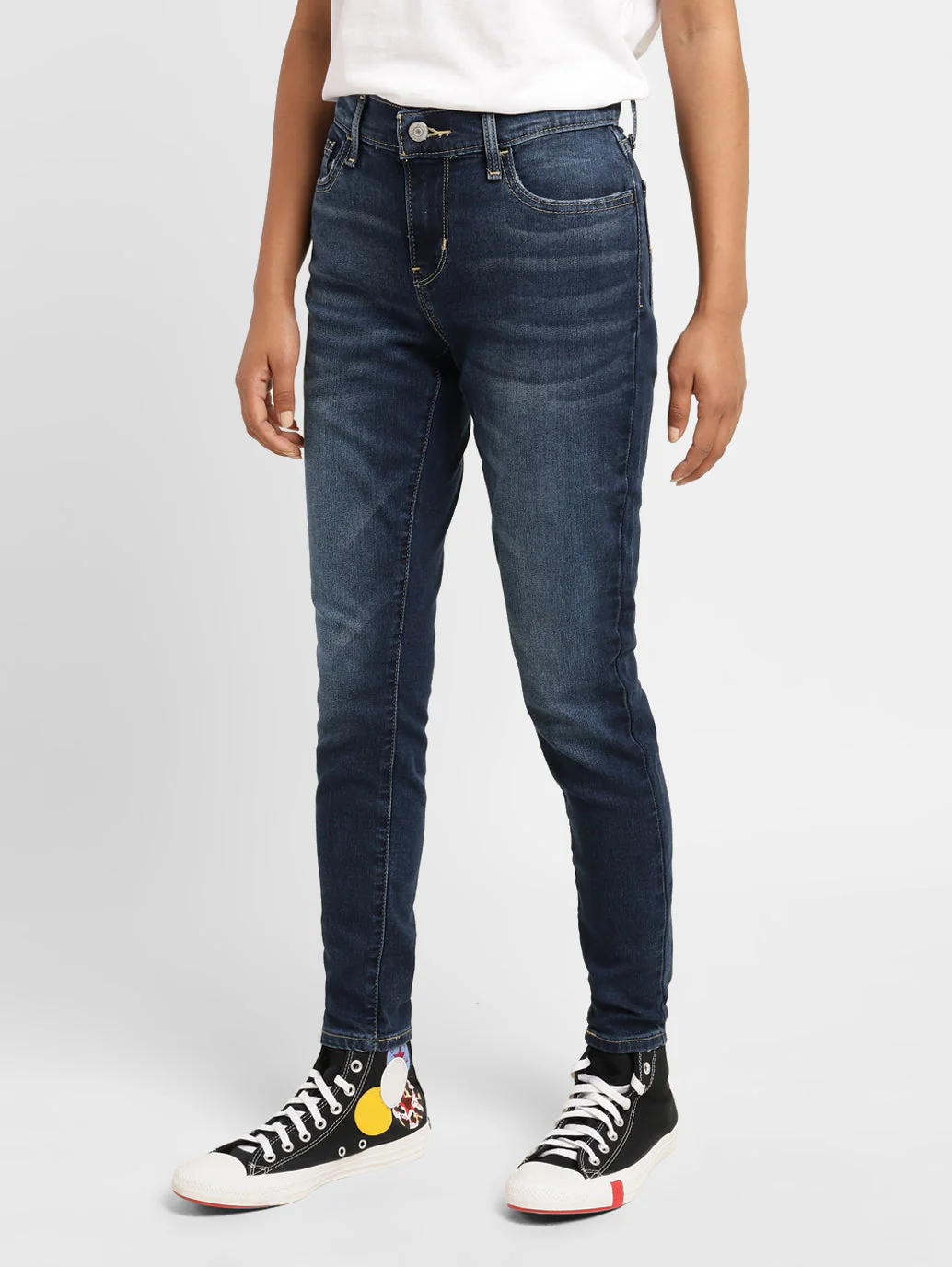 Women's 710 Blue Skinny Fit Mid Rise Jeans - Image 4