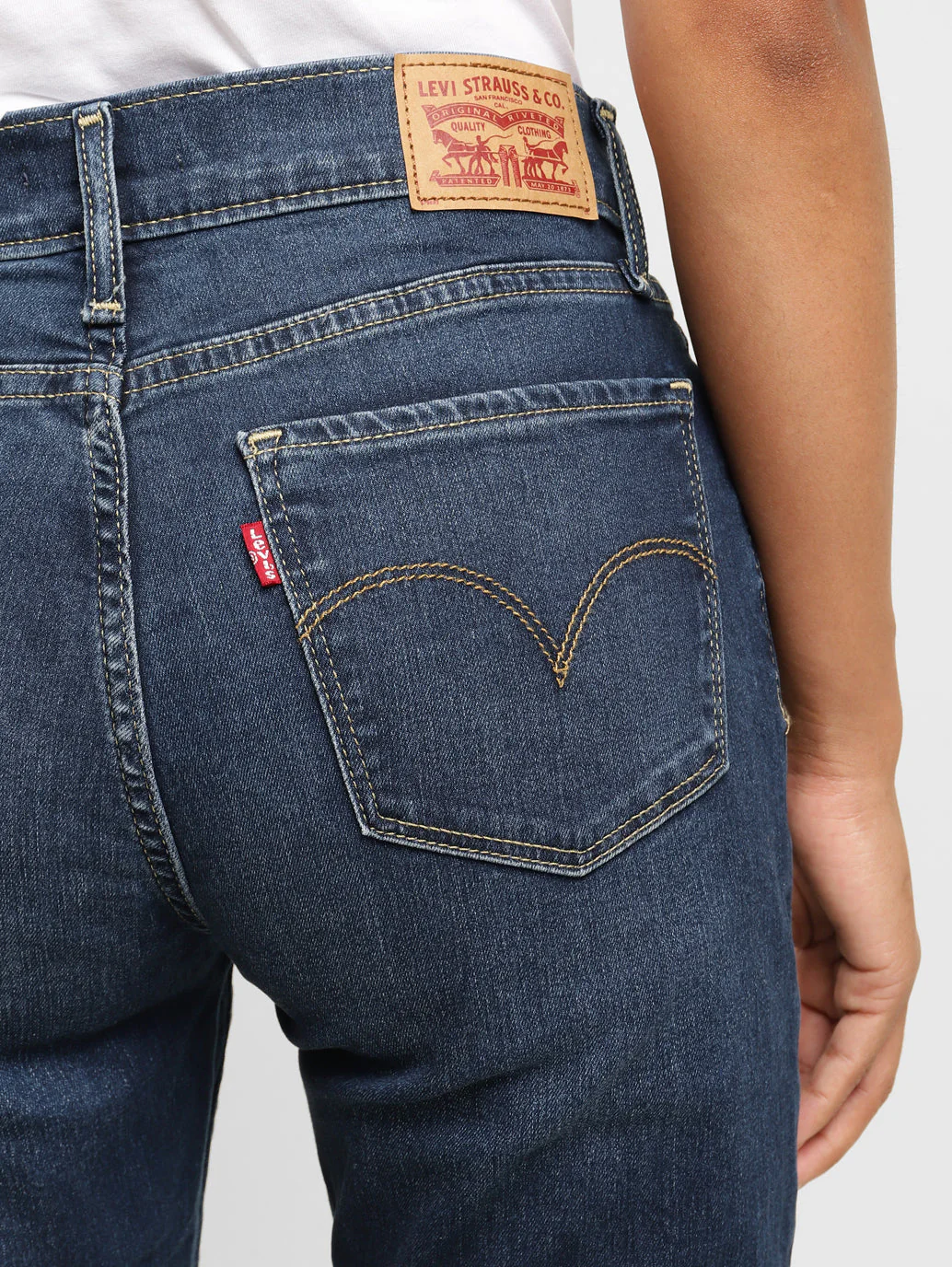 Women's 710 Blue Skinny Fit Mid Rise Jeans - Image 7
