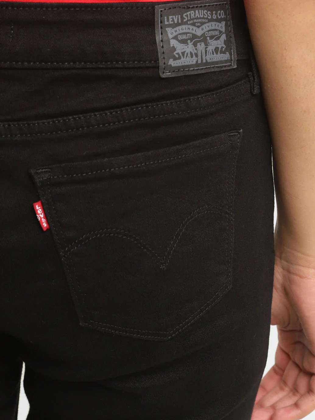 Women's 711 Black Skinny Fit Mid Rise Jeans - Image 7