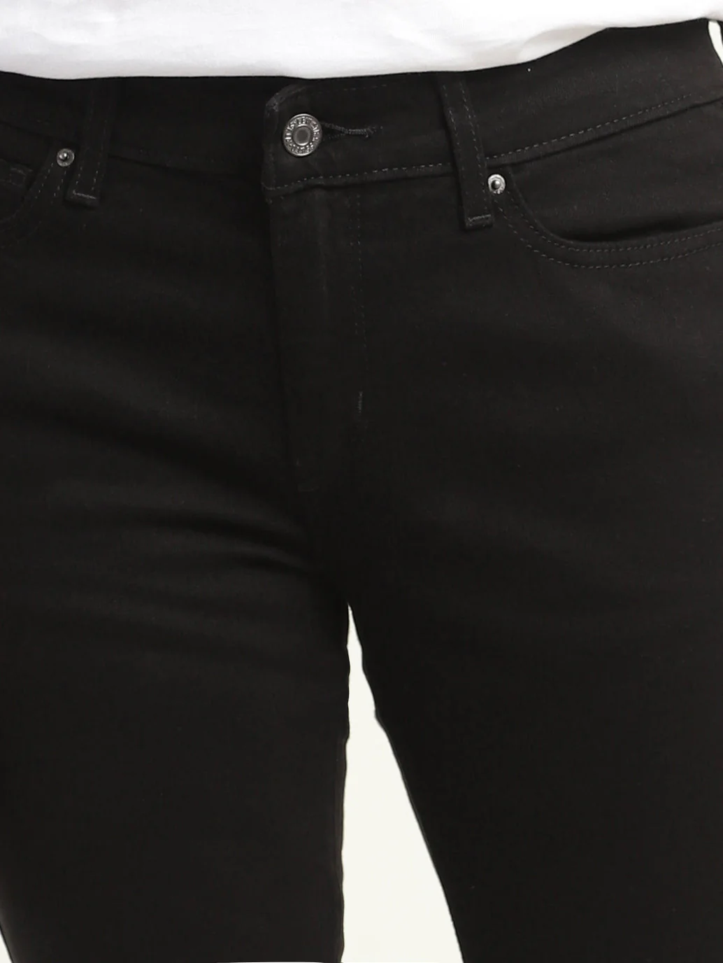 Women's 711 Black Skinny Fit Mid Rise Jeans - Image 6