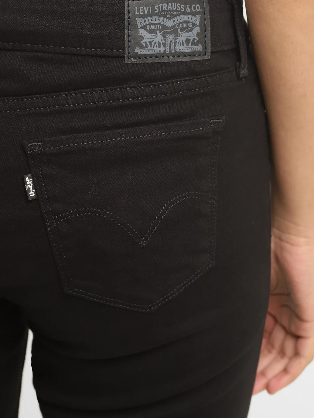 Women's 711 Black Skinny Fit Mid Rise Jeans - Image 7