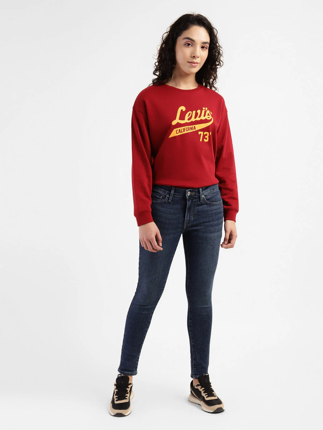 Women's 711 Blue Skinny Fit Mid Rise Jeans - Image 5
