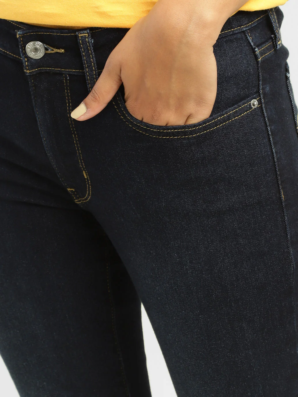 Women's 711 Blue Skinny Fit Mid Rise Jeans - Image 5