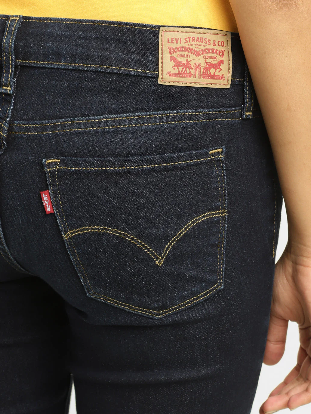 Women's 711 Blue Skinny Fit Mid Rise Jeans - Image 6