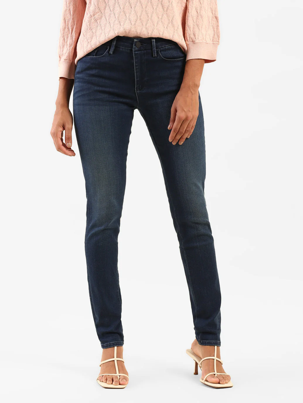 Women's 711 Blue Skinny Fit High Rise Jeans