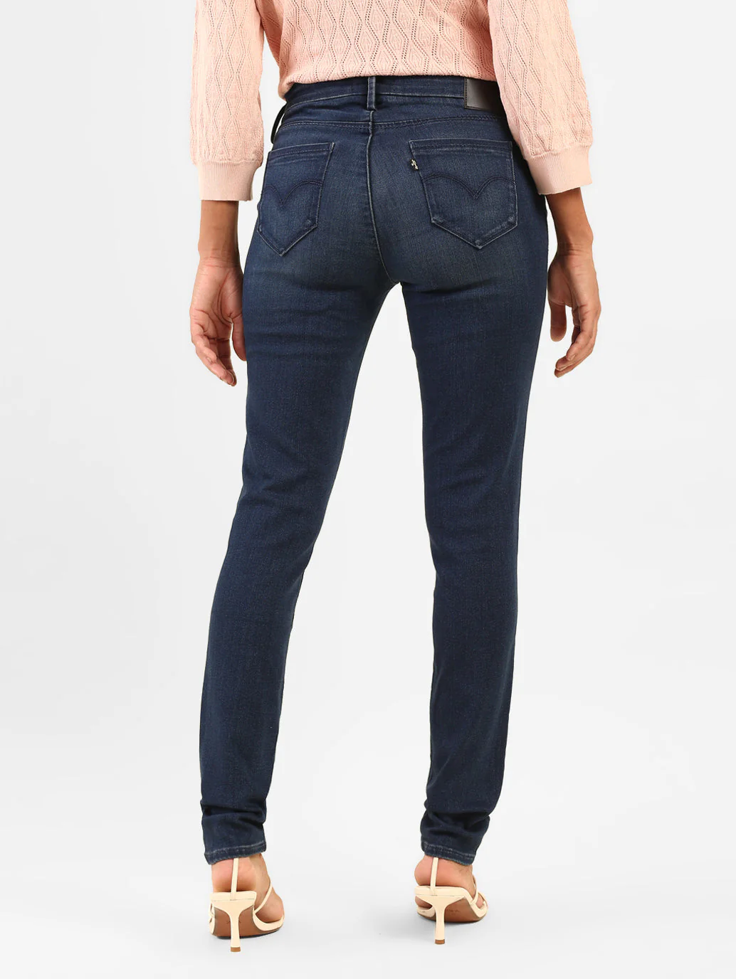 Women's 711 Blue Skinny Fit High Rise Jeans - Image 2