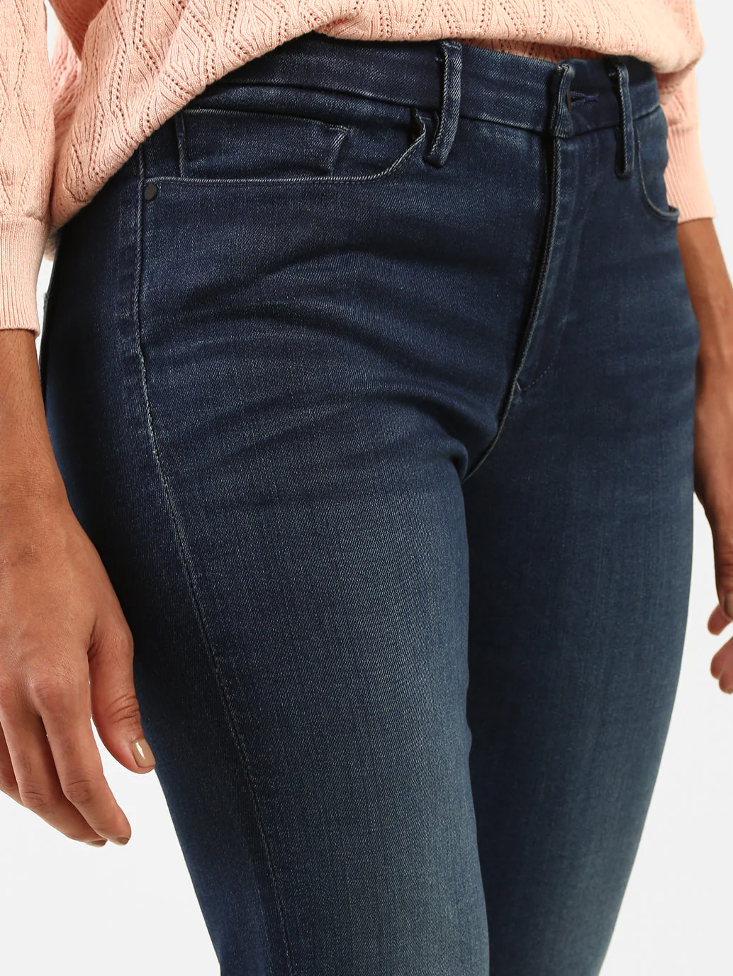 Women's 711 Blue Skinny Fit High Rise Jeans - Image 4