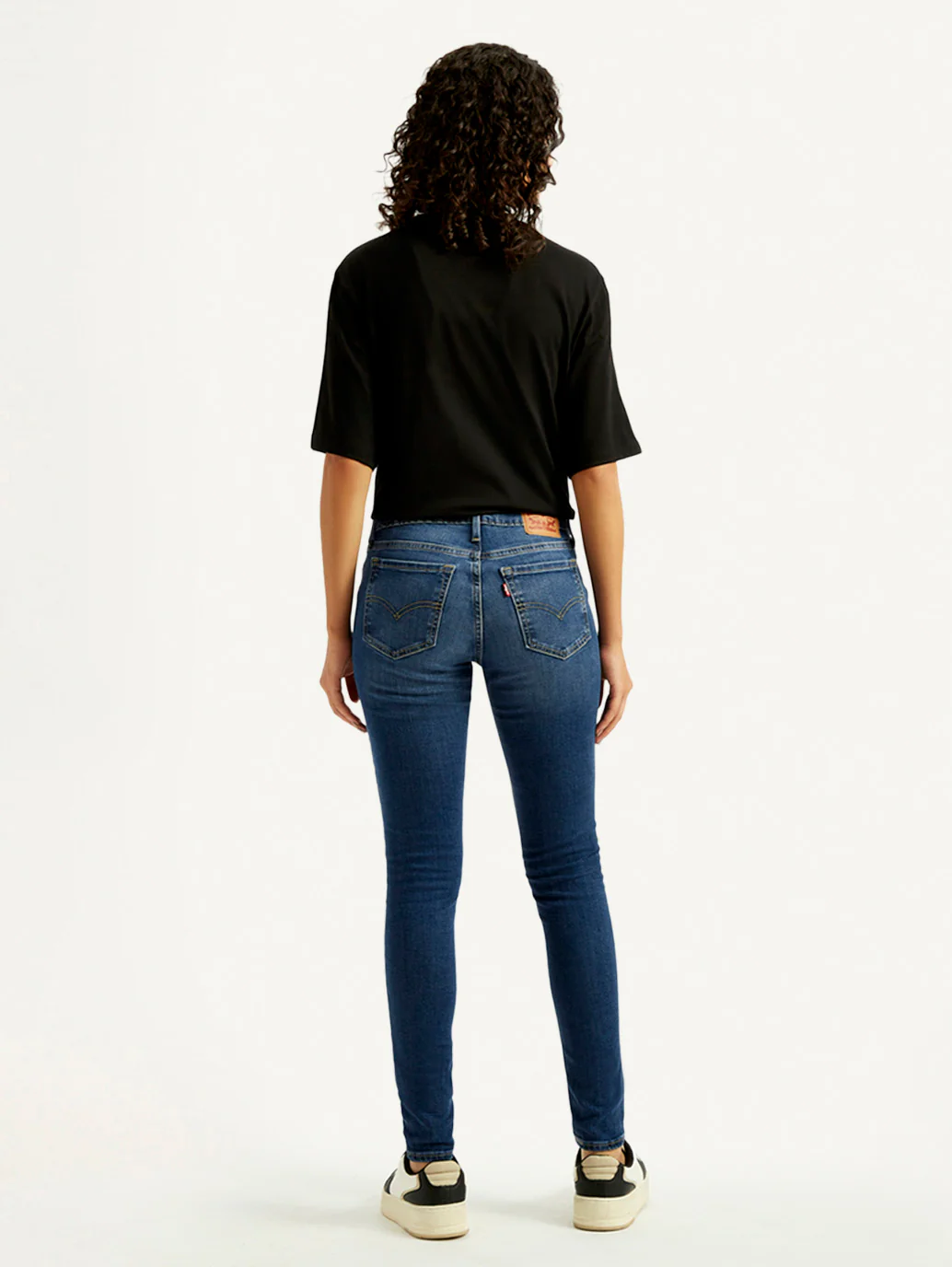 Women's 711 Blue Skinny Fit Mid Rise Jeans - Image 3