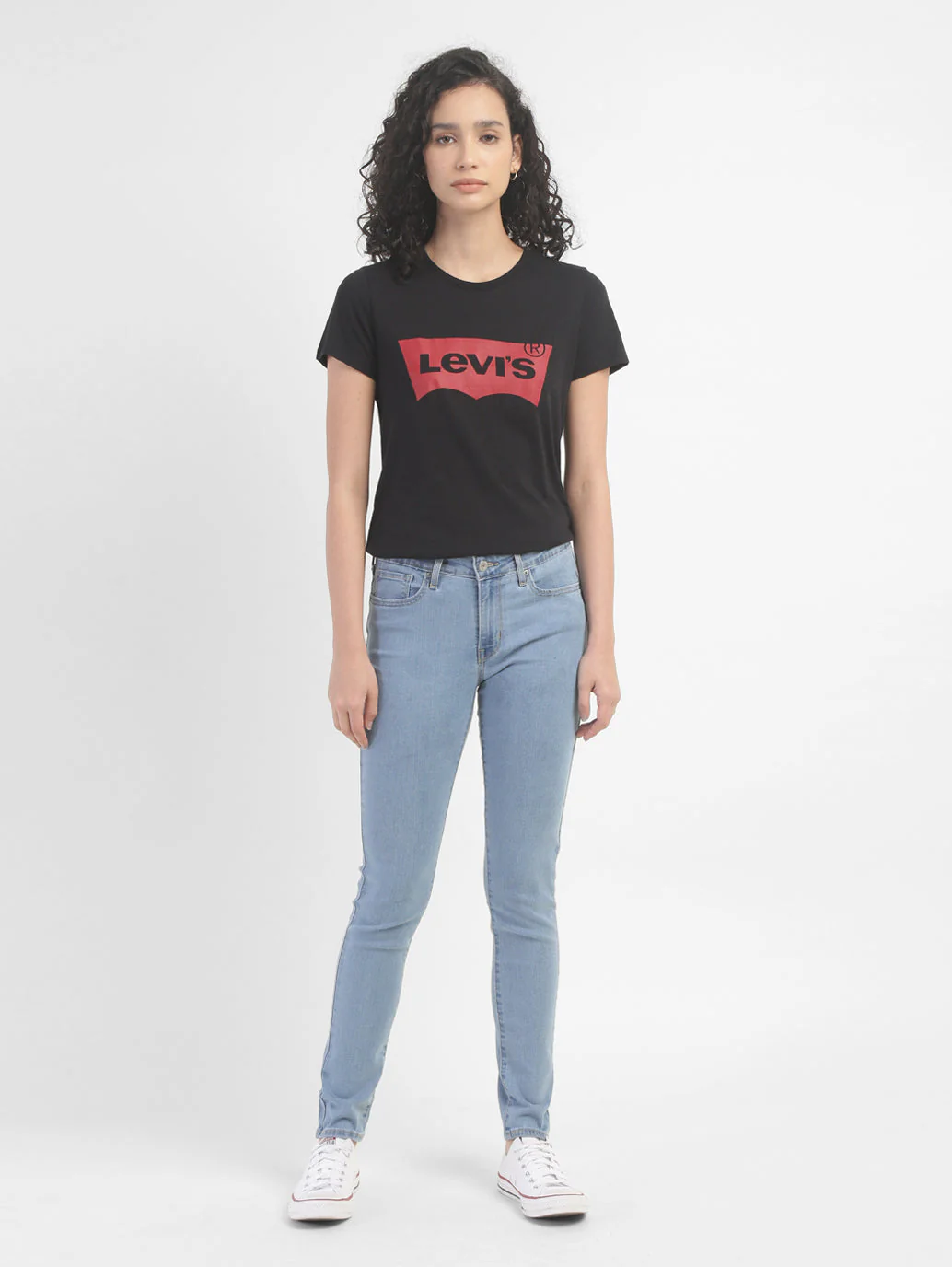 Women's 711 Blue Skinny Fit Mid Rise Jeans - Image 5