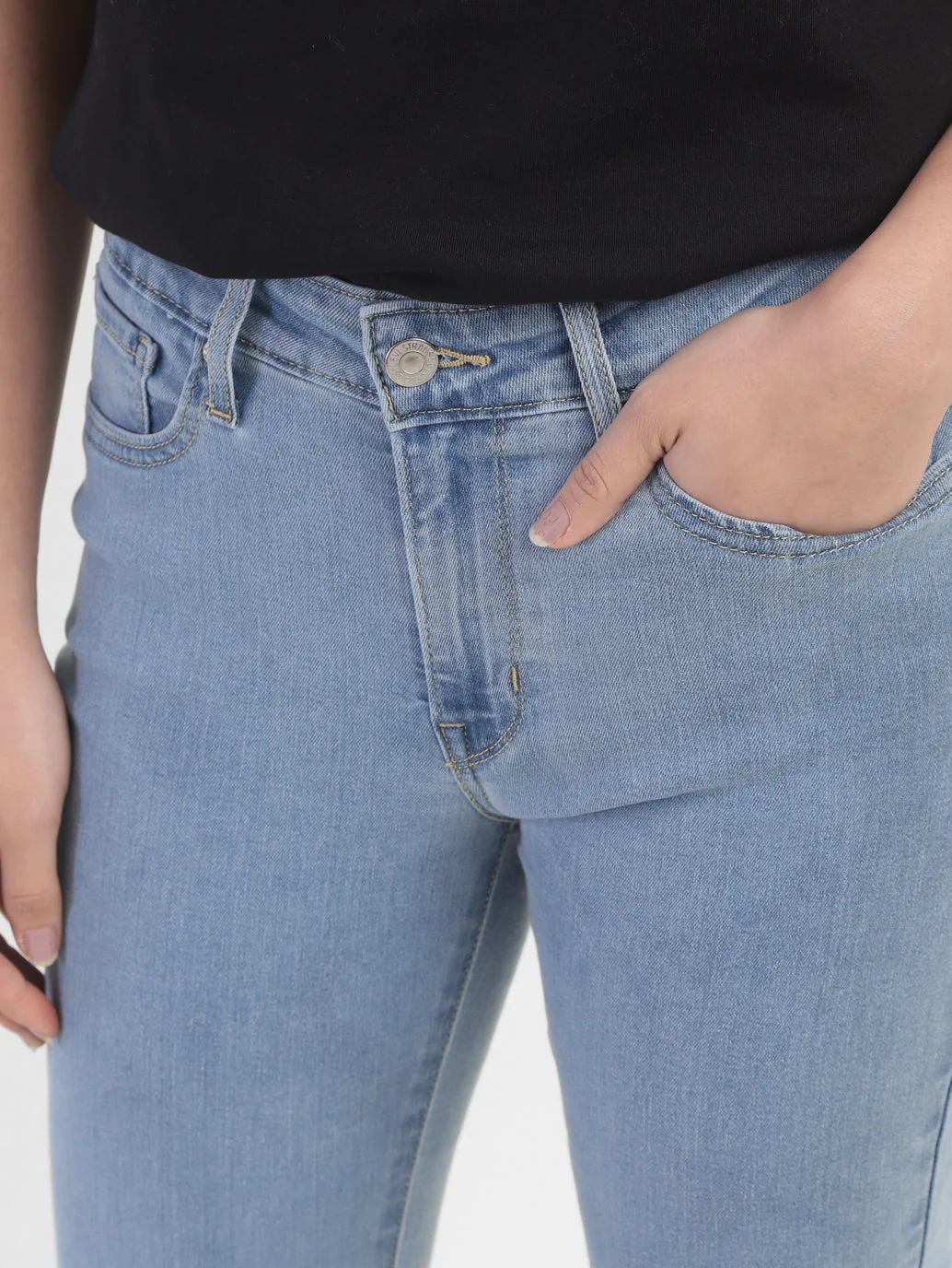 Women's 711 Blue Skinny Fit Mid Rise Jeans - Image 6