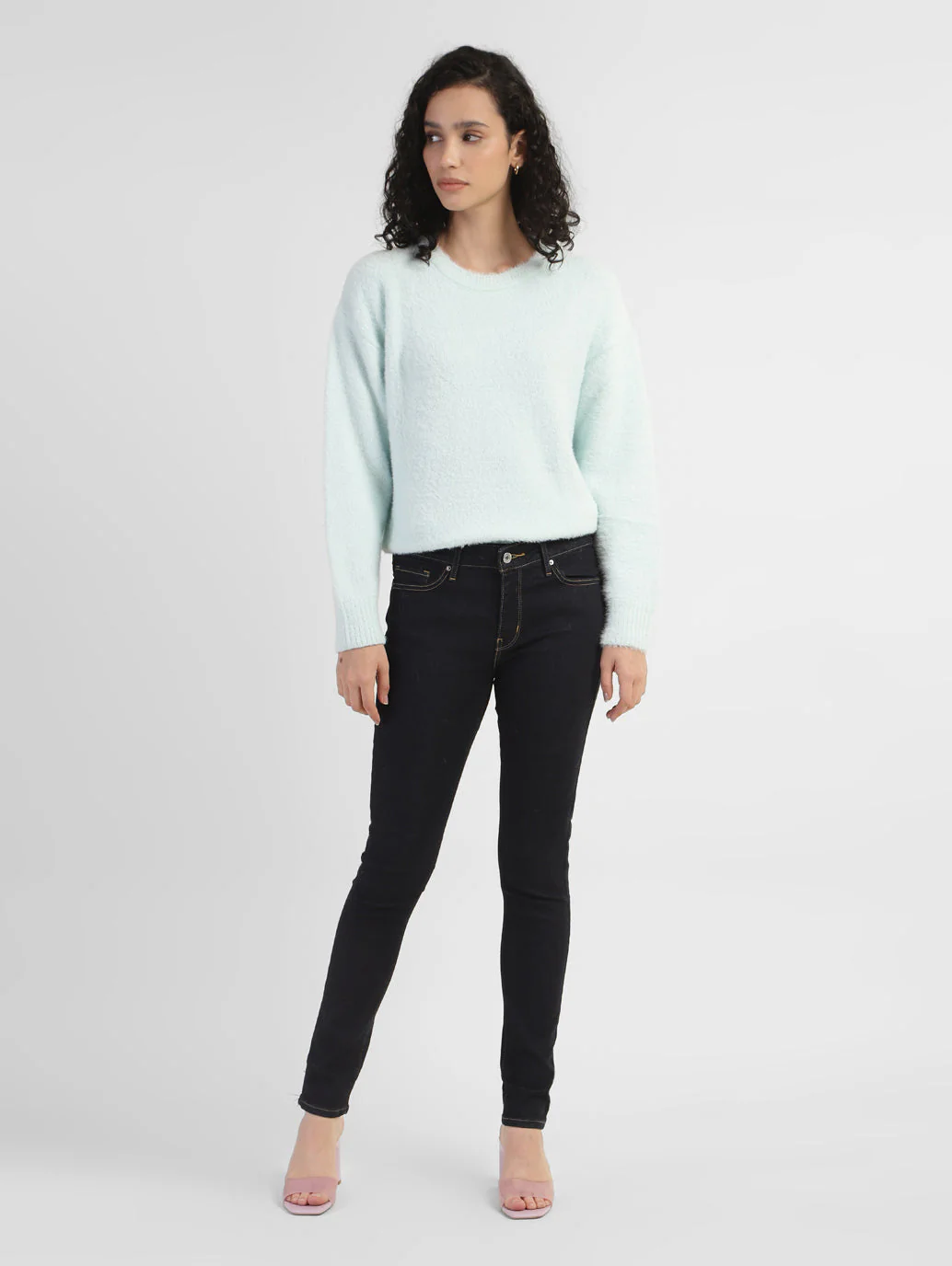 Women's 711 Blue Skinny Fit Mid Rise Jeans - Image 5