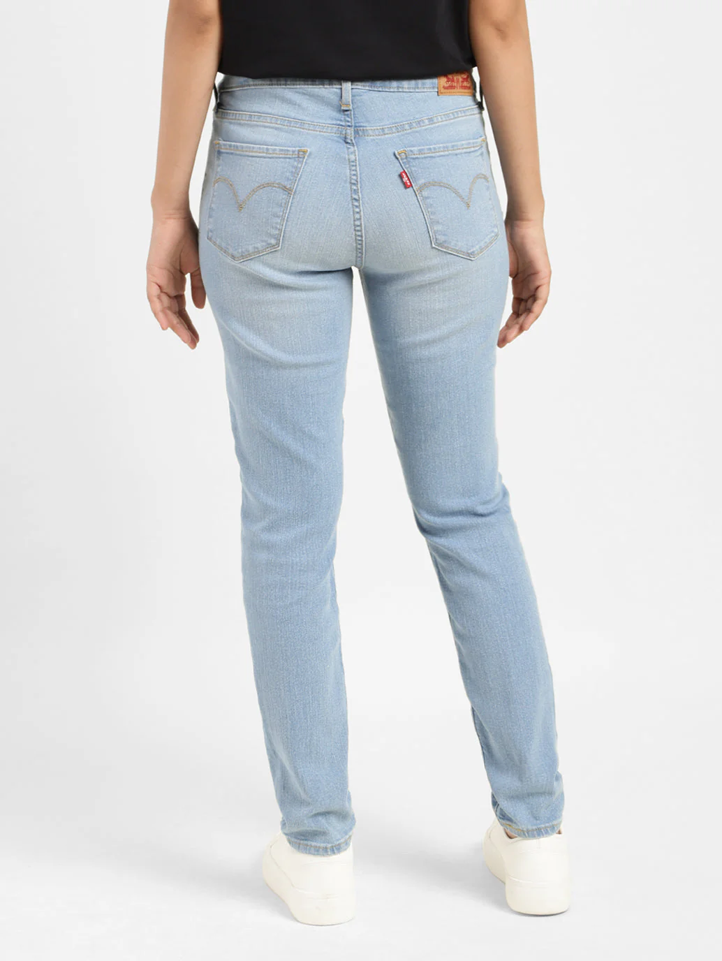 Women's 711 Blue Skinny Fit Mid Rise Jeans - Image 5