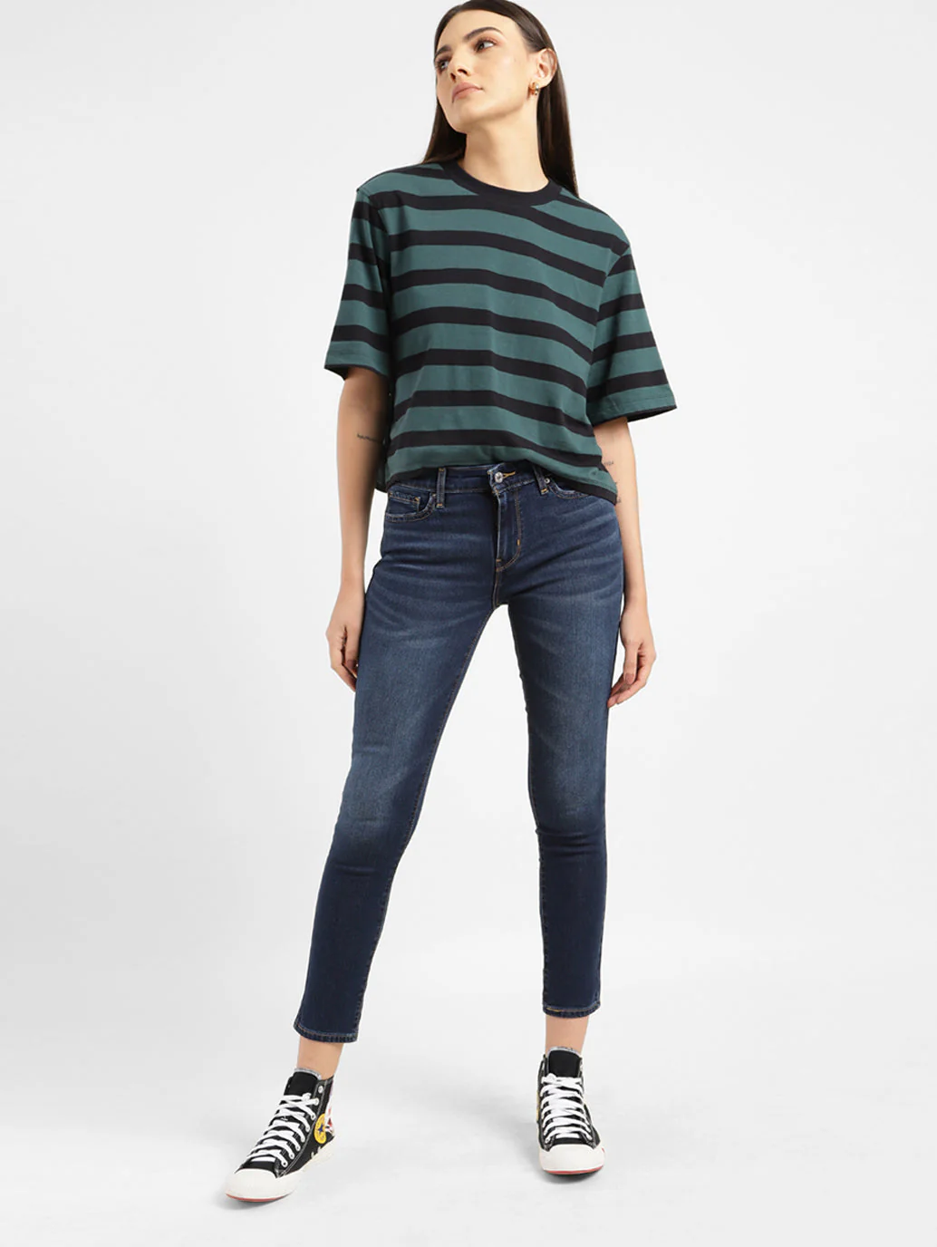 Women's 711 Blue Skinny Fit Mid Rise Jeans - Image 2