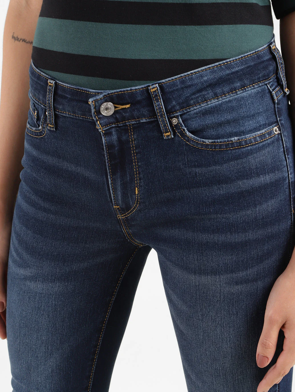 Women's 711 Blue Skinny Fit Mid Rise Jeans - Image 5