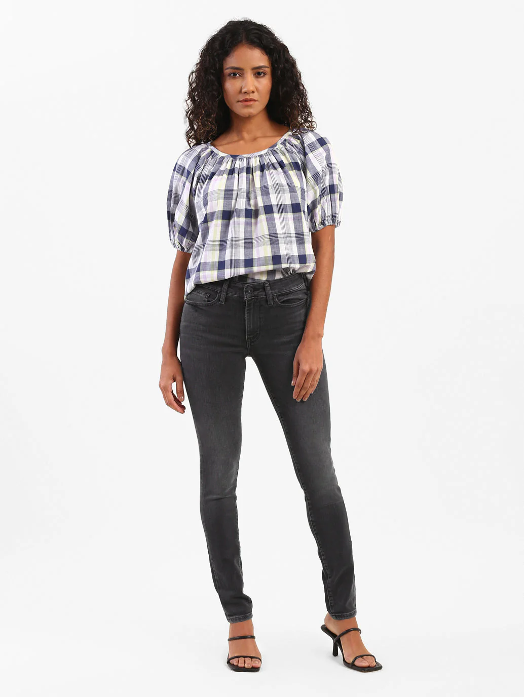 Women's 711 Grey Skinny Fit Mid Rise Jeans - Image 6