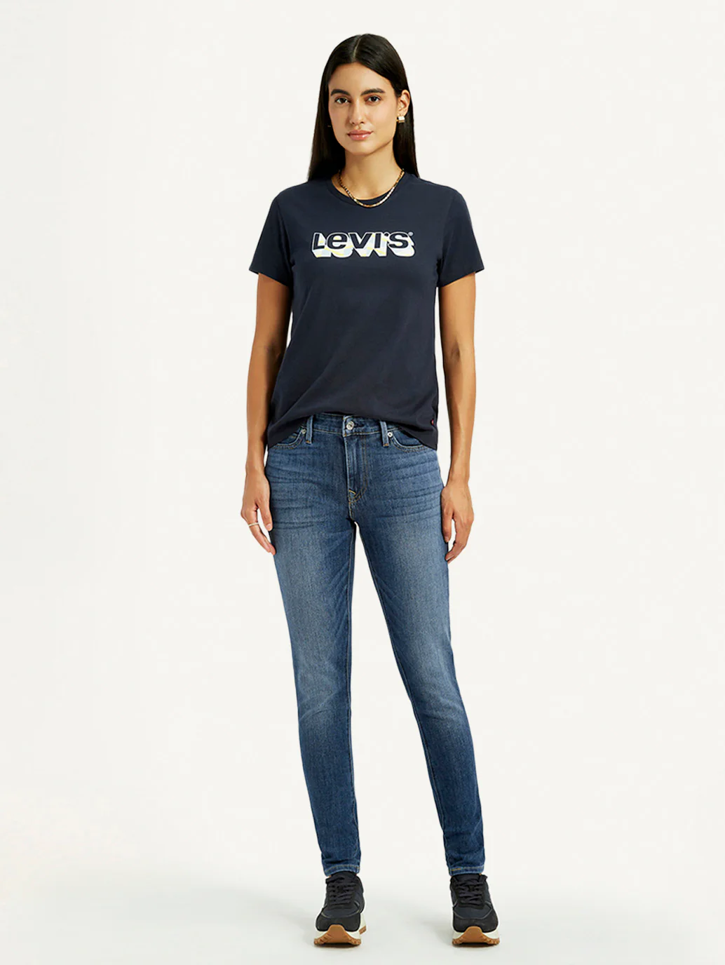 Women's 711 Indigo Skinny Fit Mid Rise Jeans