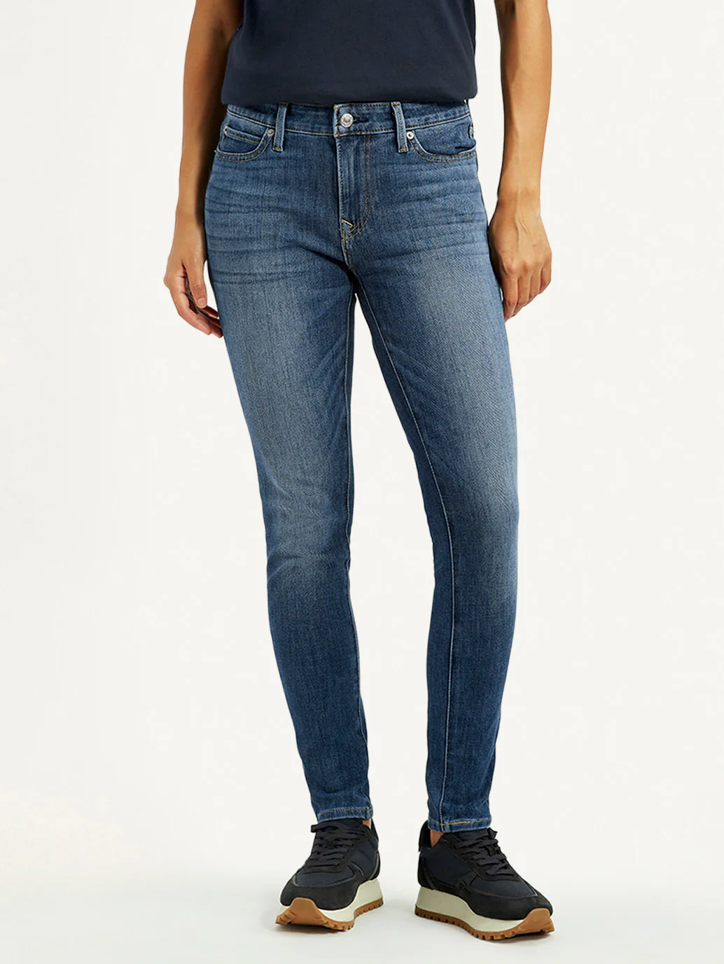 Women's 711 Indigo Skinny Fit Mid Rise Jeans - Image 2