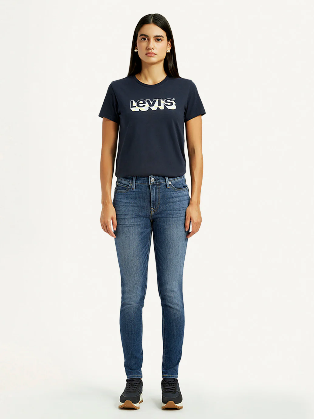 Women's 711 Indigo Skinny Fit Mid Rise Jeans - Image 6