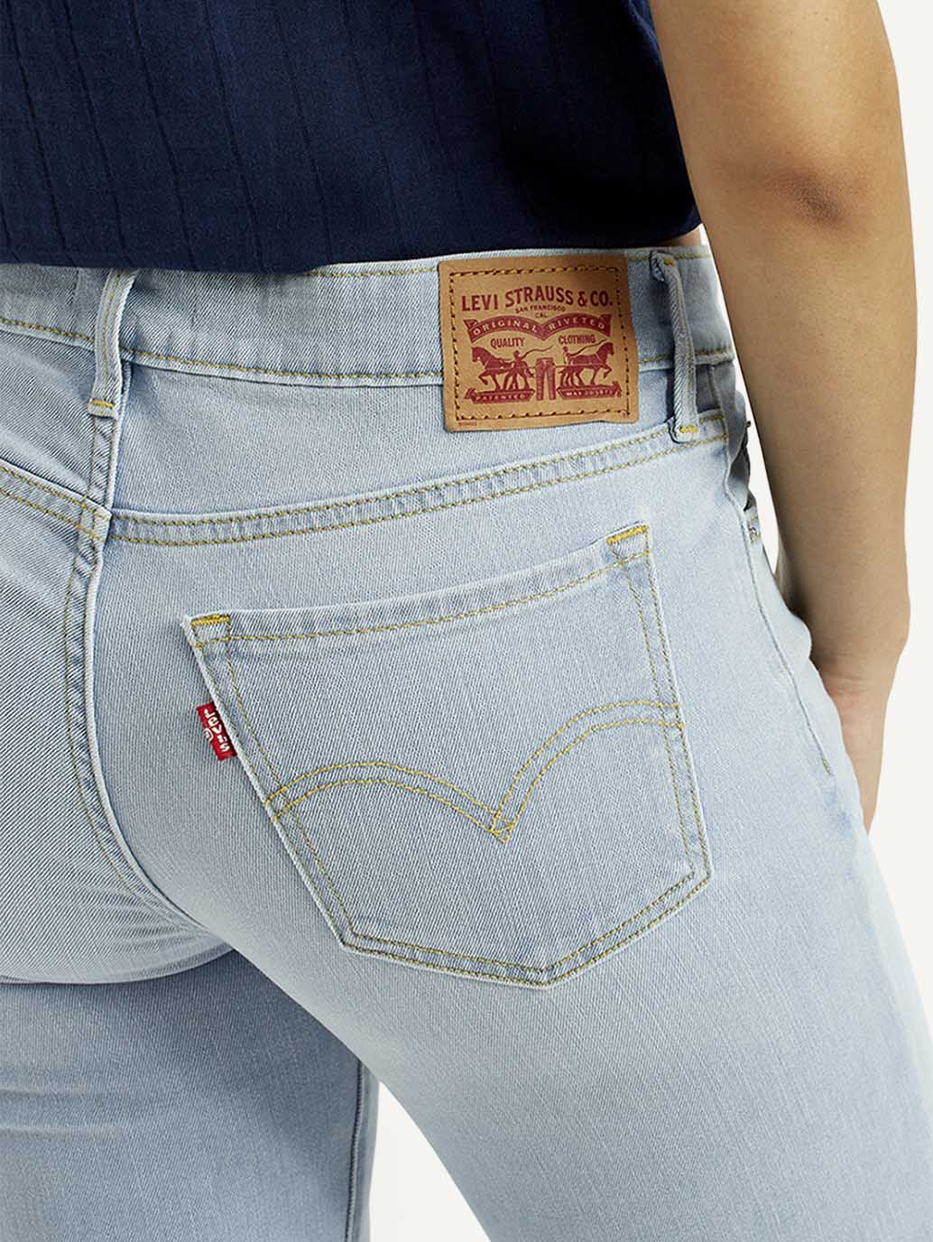 Women's 711 Light Indigo Skinny Fit Mid Rise Jeans - Image 5
