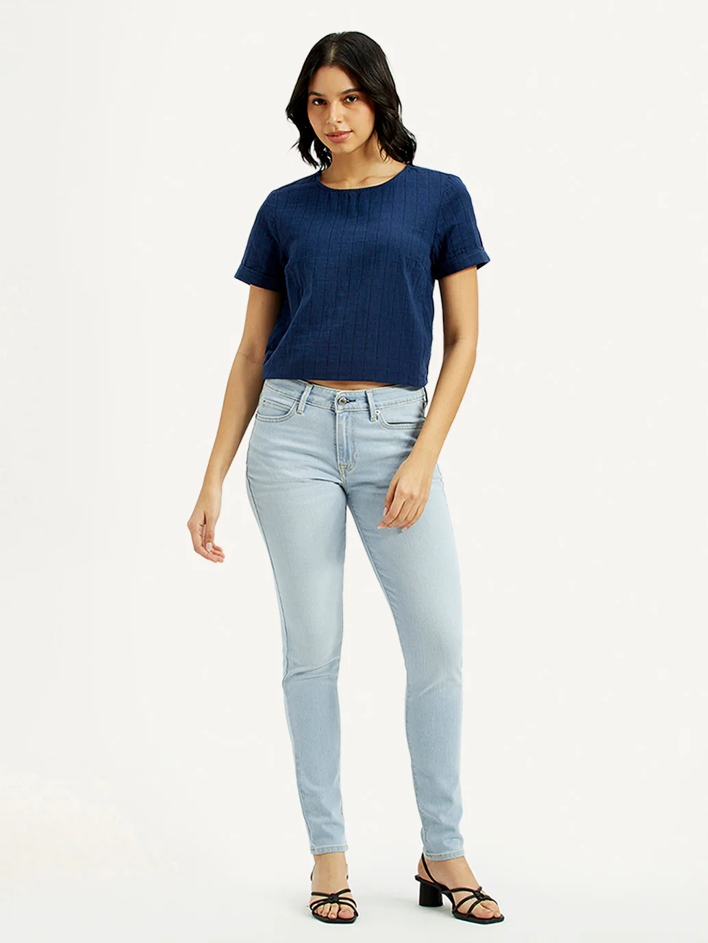 Women's 711 Light Indigo Skinny Fit Mid Rise Jeans - Image 6