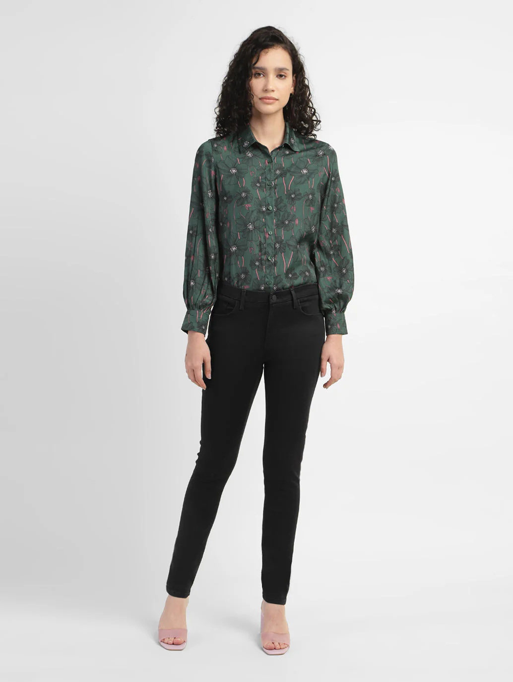 Women's 711 Indigo Skinny Fit Mid Rise Jeans - Image 5