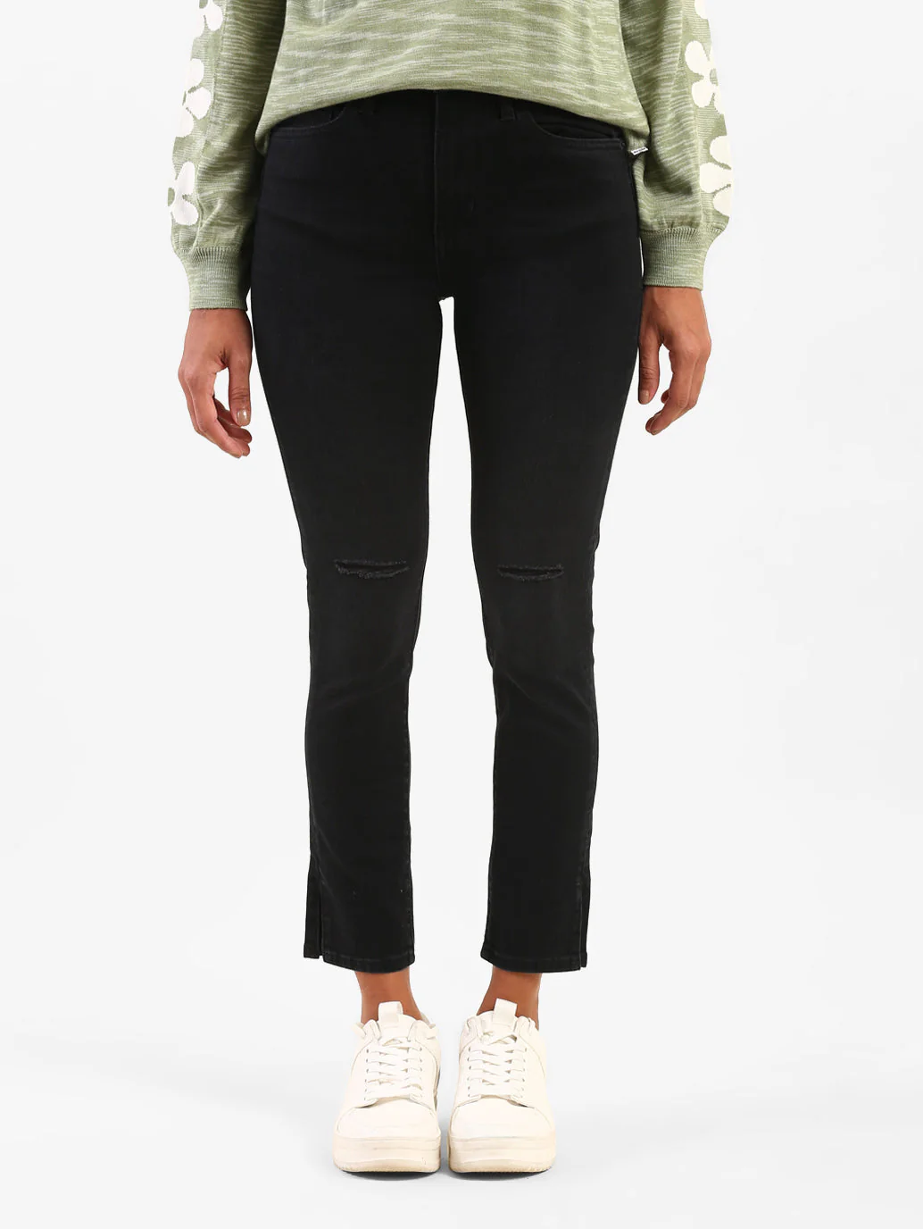 Women's 721 Black Skinny Fit High Rise Jeans - Image 2