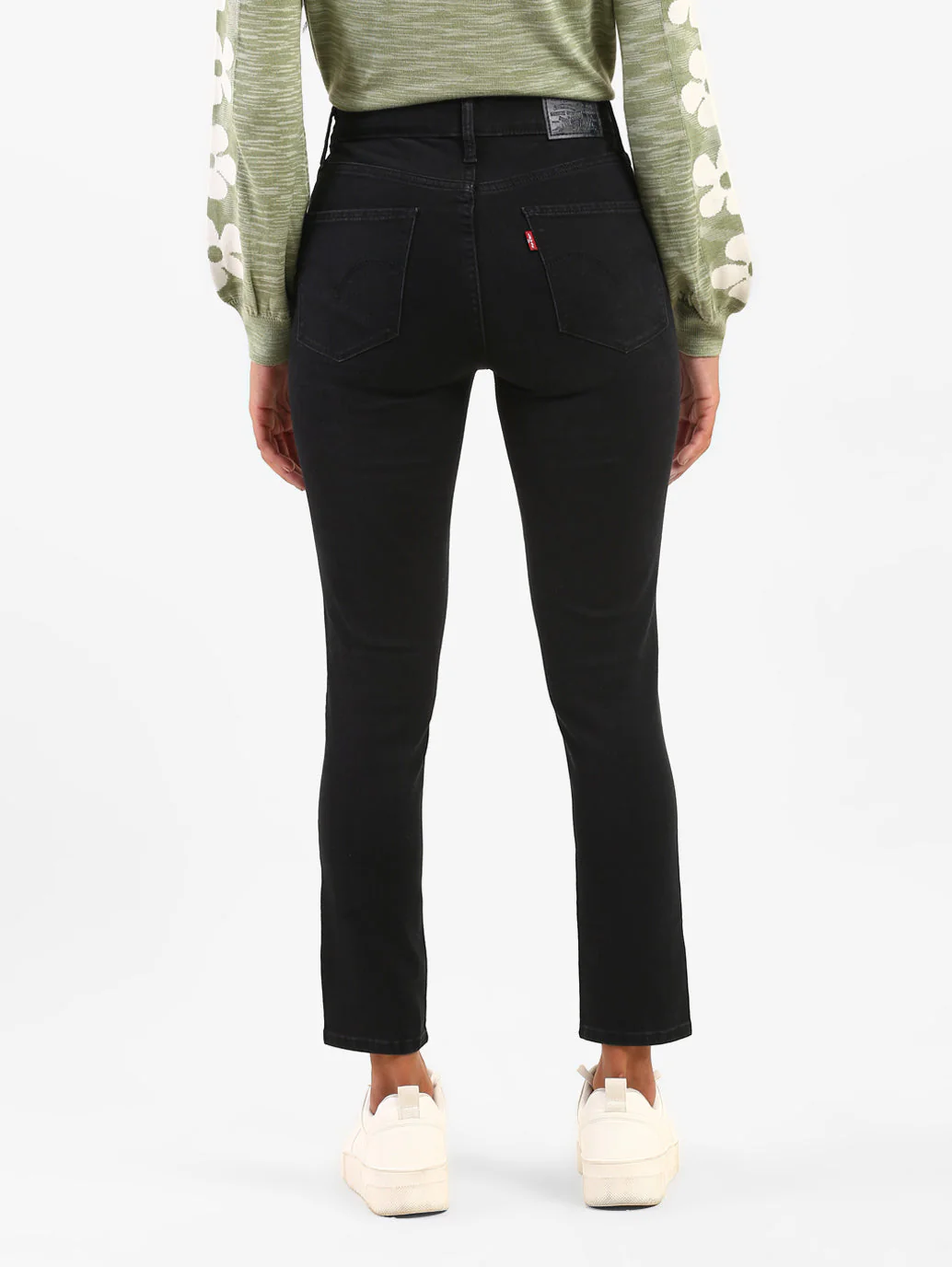 Women's 721 Black Skinny Fit High Rise Jeans - Image 3