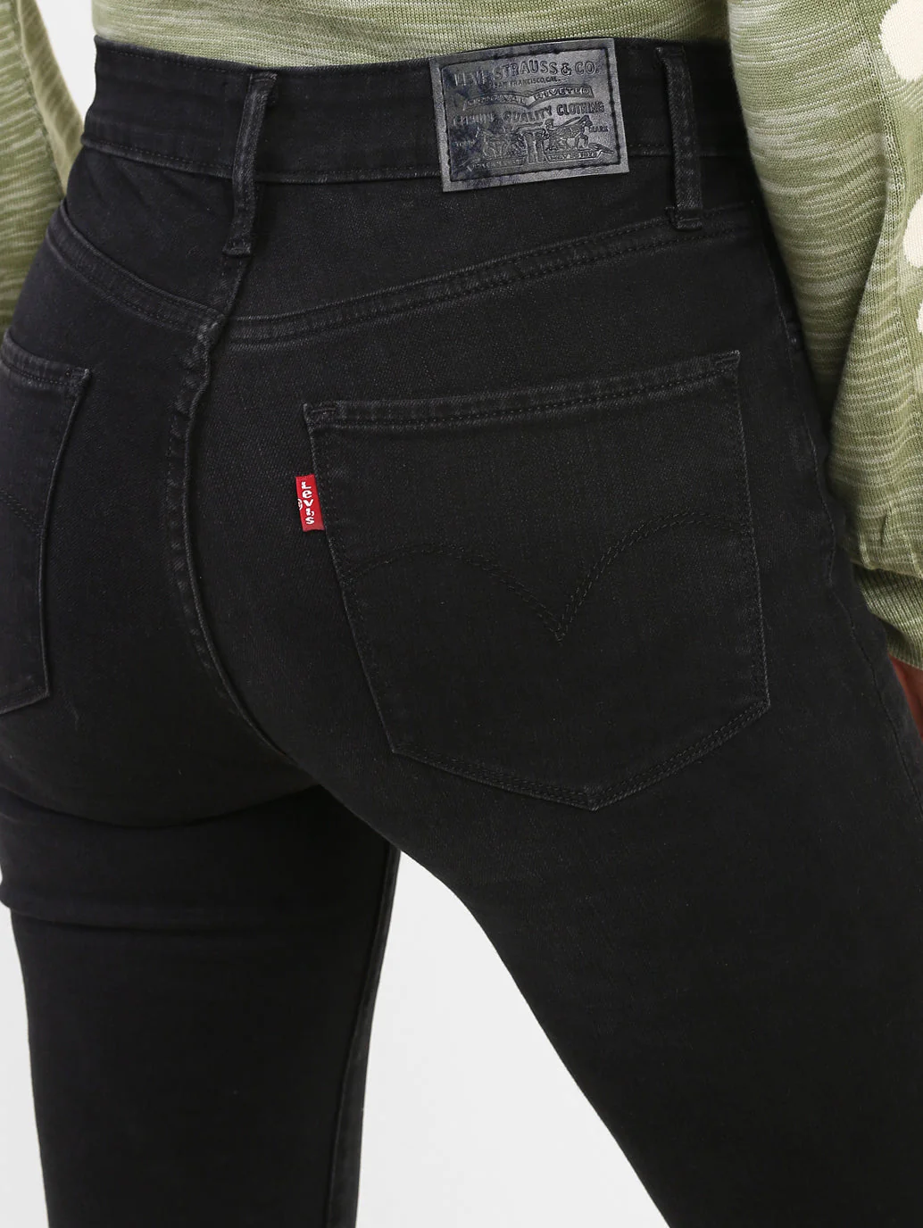 Women's 721 Black Skinny Fit High Rise Jeans - Image 7
