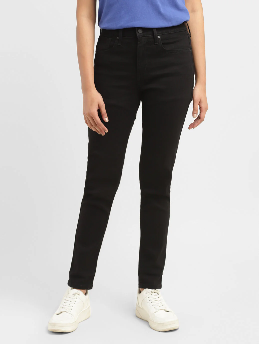 Women's 721 Black Skinny Fit High Rise Jeans - Image 2