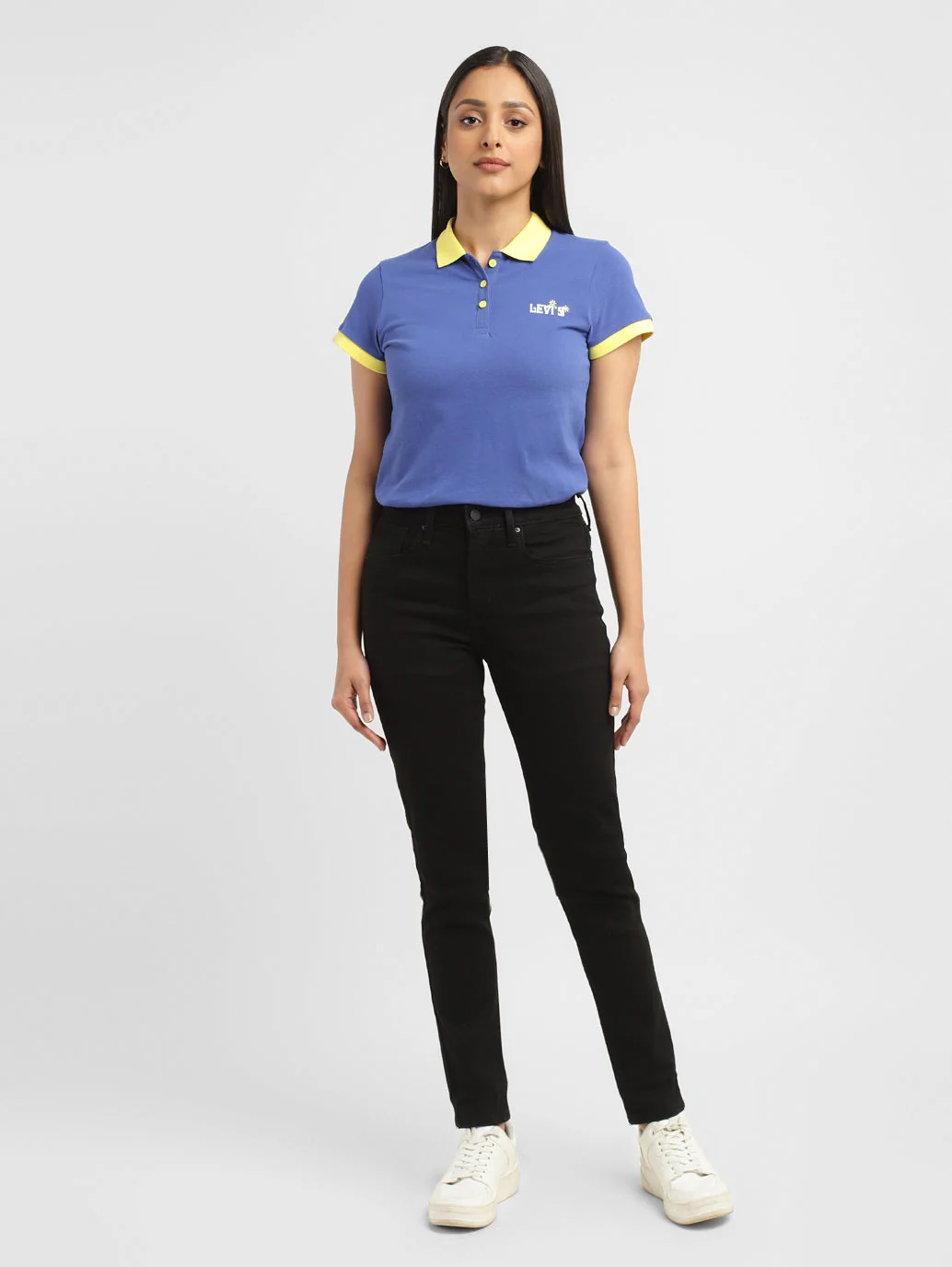 Women's 721 Black Skinny Fit High Rise Jeans - Image 6