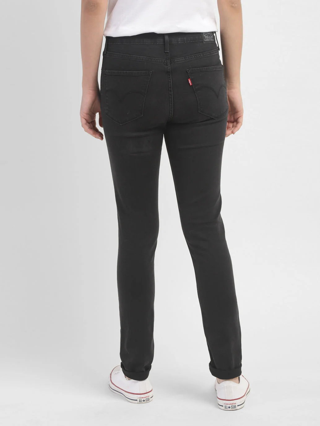 Women's 721 Black Skinny Fit High Rise Jeans - Image 3