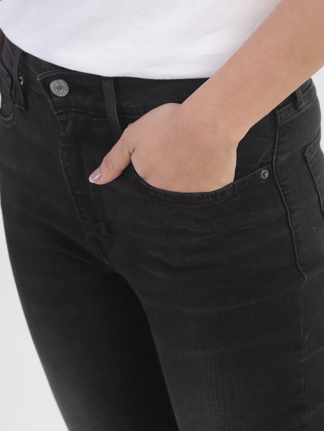 Women's 721 Black Skinny Fit High Rise Jeans - Image 7